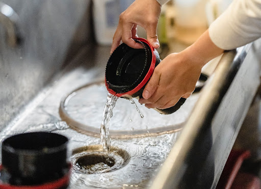 pour hot water