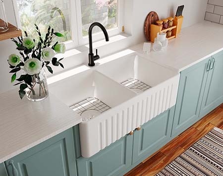 Porcelain kitchen sink